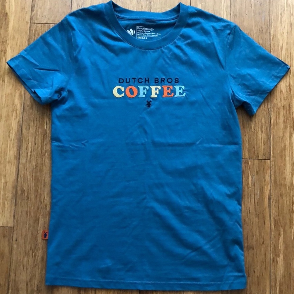BLUE DUTCH BROS COFFEE T SHIRT